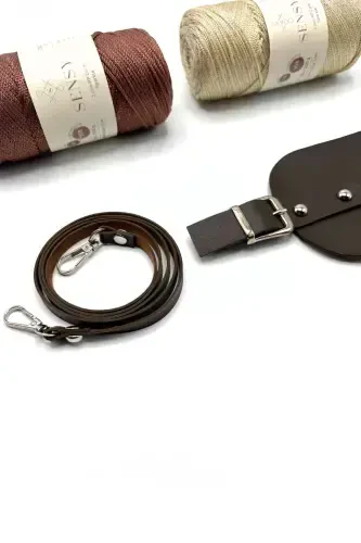 Deri Askılı Telefon Kiti-Gri - 7