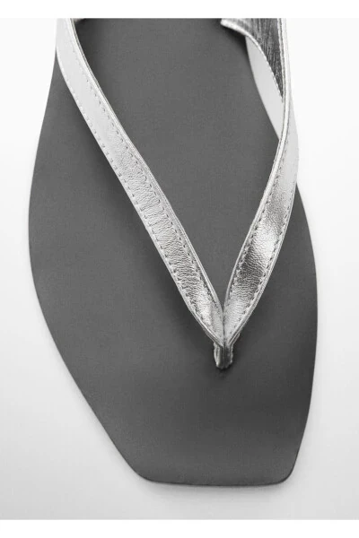 Deri bantlı sandalet - 5