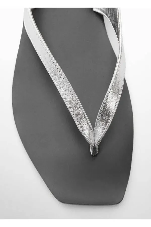 Deri bantlı sandalet - 5