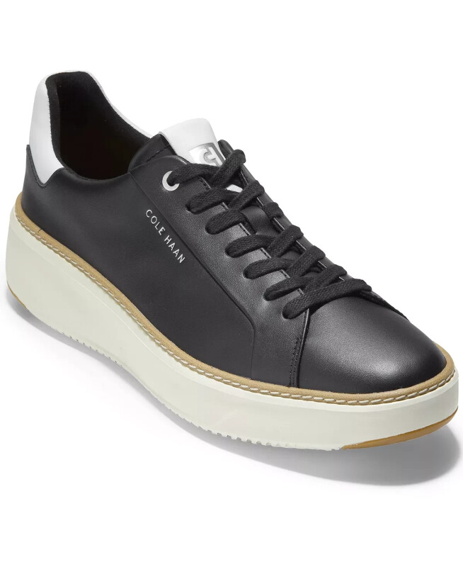 Women's Leather Grandpro Topspin Casual Sneakers - Black - COLE HAAN