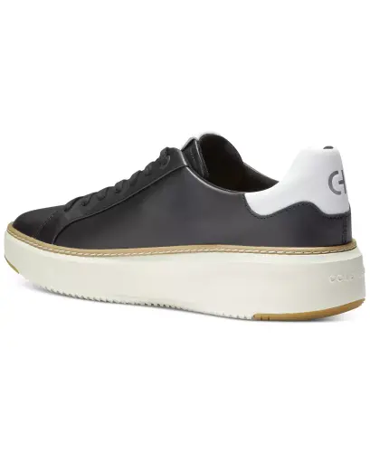Women's Leather Grandpro Topspin Casual Sneakers - Black - 3