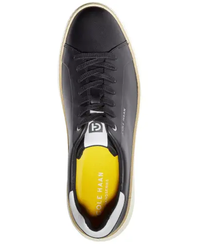 Women's Leather Grandpro Topspin Casual Sneakers - Black - 4