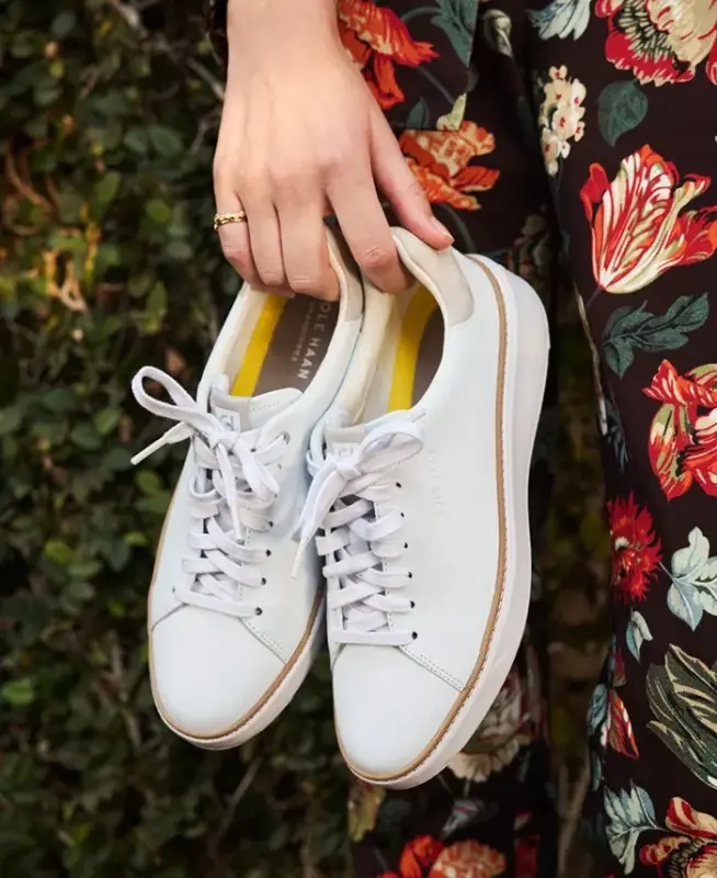 Women's Leather Grandpro Topspin Casual Sneakers - White Dove - 6