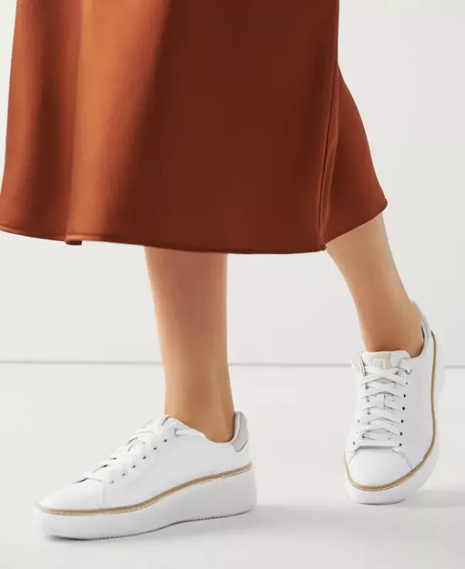 Women's Leather Grandpro Topspin Casual Sneakers - White Dove - 7