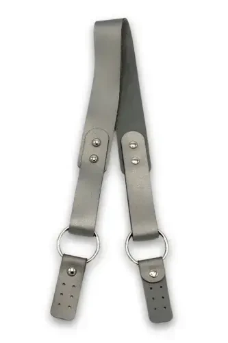 Deri Halkalı Tek Çanta Sapı 72 Cm-Gri - SENSY (1)