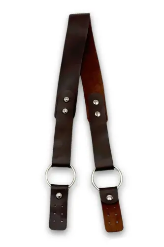 Deri Halkalı Tek Çanta Sapı 72 Cm Kahverengi-Kahverengi - SENSY (1)