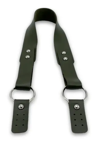 Deri Halkalı Tek Çanta Sapı 72 Cm Haki-Haki - 1