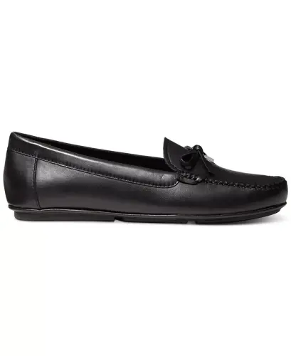 Women's Juliette Slip-On Moccasin Loafers - Black Leather - MICHAEL KORS (1)