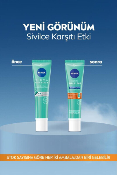 Derma Skin Clear Exfoliator Gece Arındırıcı Krem 40ml, Karşıtı, Niasinamid, Karma Ciltler - NIVEA (1)