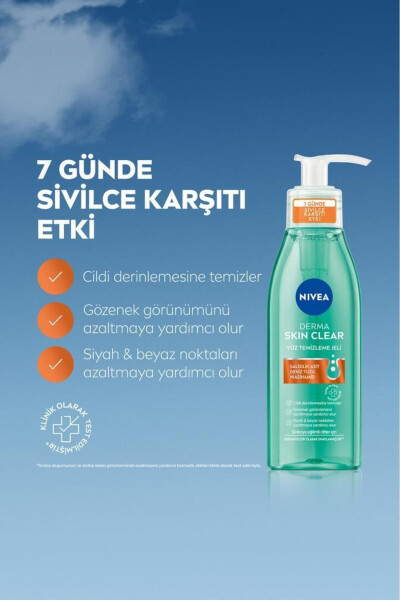 Derma Skin Sivilce Karşıtı Yüz Temizleme Jeli 150ml, Gözenek Arındırıcı, Salisilik Asit, Niacinamide - 2