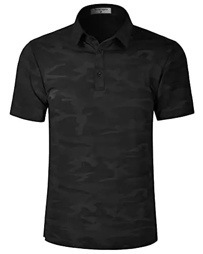 Derminpro erkaklar kamuflyaj golf ko'ylaklari namlikni chiqaruvchi qisqa/uzun yengli quruq golf pololari - DERMINPRO