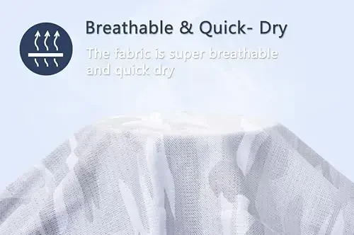 Derminpro erkaklar kamuflyaj golf ko'ylaklari namlikni chiqaruvchi qisqa/uzun yengli quruq golf pololari - 5