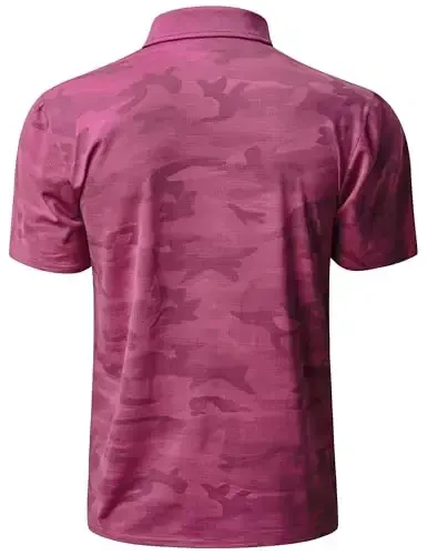 Derminpro Men’s Camo Golf Shirts Moisture Wicking Short/Long Sleeve Dry Fit Golf Polos - 2