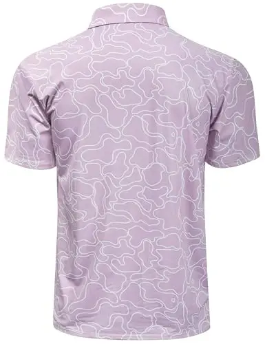 Derminpro Men’s Camo Golf Shirts Moisture Wicking Short/Long Sleeve Dry Fit Golf Polos - 2