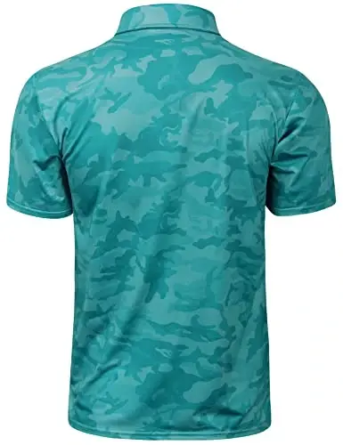 Derminpro Men’s Camo Golf Shirts Moisture Wicking Short/Long Sleeve Dry Fit Golf Polos - 2