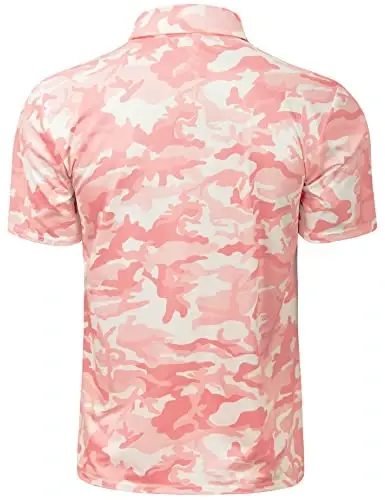 Derminpro Men’s Camo Golf Shirts Moisture Wicking Short/Long Sleeve Dry Fit Golf Polos - 2