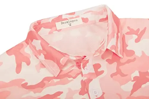 Derminpro Men’s Camo Golf Shirts Moisture Wicking Short/Long Sleeve Dry Fit Golf Polos - 4