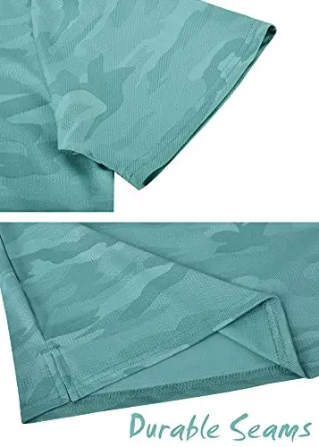 Derminpro Men's Camo Golf Shirts Moisture Wicking Short/Long Sleeve Dry Fit Golf Polos - 5