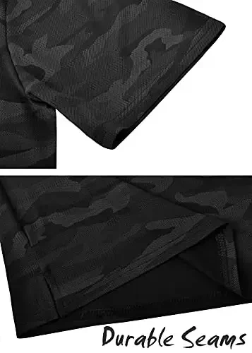 Derminpro Men's Camo Golf Shirts Moisture Wicking Short/Long Sleeve Dry Fit Golf Polos - 5