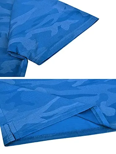 Derminpro Erkek Kamuflaj Golf Tişörtleri Nem Emici Kısa/Uzun Kollu Kuru Fit Golf Poloları - 5