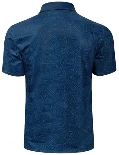 Derminpro Men's Camo Golf Shirts Moisture Wicking Short/Long Sleeve Dry Fit Golf Polos - 2