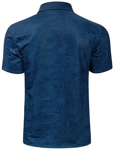 Derminpro Men’s Camo Golf Shirts Moisture Wicking Short/Long Sleeve Dry Fit Golf Polos - DERMINPRO (1)