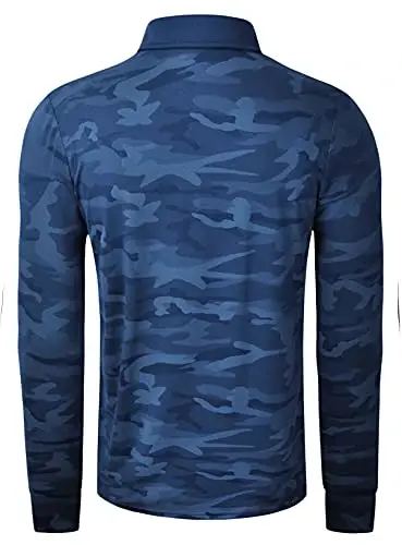 Derminpro Men’s Camo Golf Shirts Moisture Wicking Short/Long Sleeve Dry Fit Golf Polos - 3
