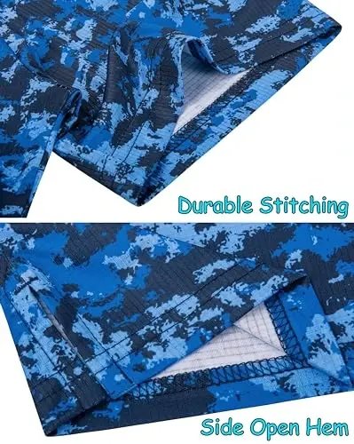 Derminpro Erkek Kamuflaj Golf Tişörtleri Nem Emici Kısa/Uzun Kollu Kuru Tip Golf Poloları - 5