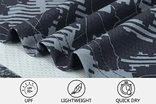 Derminpro Erkek Kamuflaj Golf Tişörtleri Nem Emici Kısa/Uzun Kollu Kuru Uyum Golf Poloları - 6