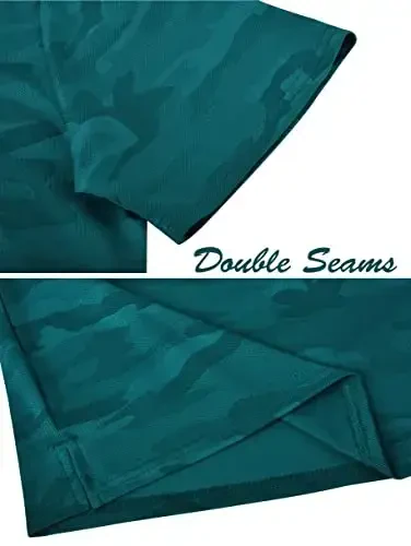 Derminpro Men’s Camo Golf Shirts Moisture Wicking Short/Long Sleeve Dry Fit Golf Polos - 6