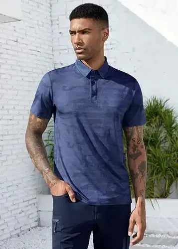 Derminpro Men’s Camo Golf Shirts Moisture Wicking Short/Long Sleeve Dry Fit Golf Polos - 2