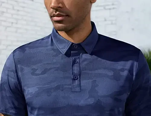Derminpro Men’s Camo Golf Shirts Moisture Wicking Short/Long Sleeve Dry Fit Golf Polos - 4