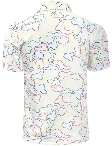 Derminpro Men’s Camo Golf Shirts Moisture Wicking Short/Long Sleeve Dry Fit Golf Polos - 2