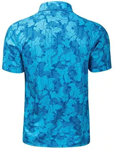 Derminpro Men’s Camo Golf Shirts Moisture Wicking Short/Long Sleeve Dry Fit Golf Polos - 3