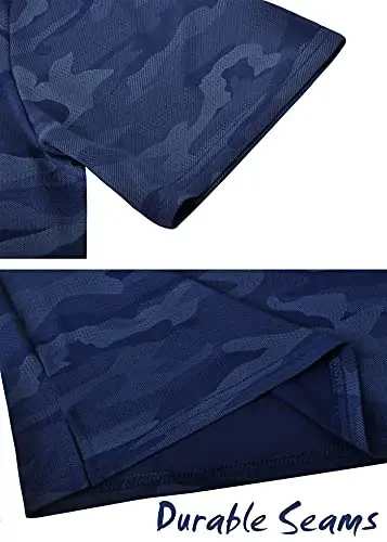 Derminpro Men’s Camo Golf Shirts Moisture Wicking Short/Long Sleeve Dry Fit Golf Polos - 5