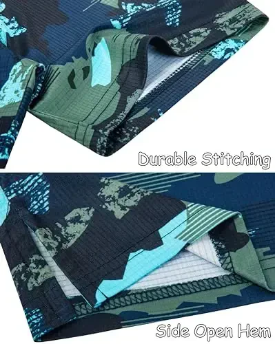Derminpro Men’s Camo Golf Shirts Moisture Wicking Short/Long Sleeve Dry Fit Golf Polos - 5