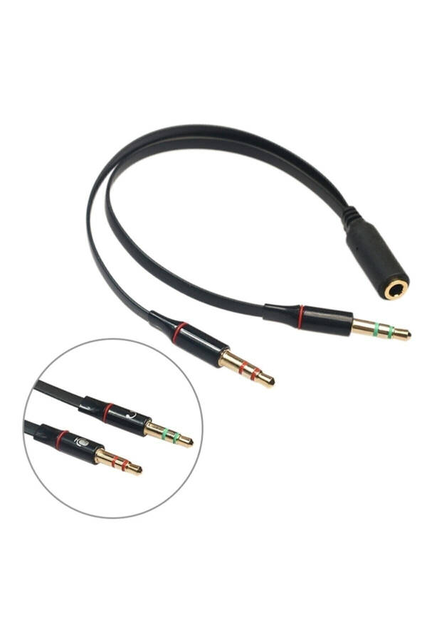 Derwell 3.5 Mm Aux Quloqchin Mikrofon Konvertori Birlashtiruvchi Kabel Konvertori Adapteri - 9