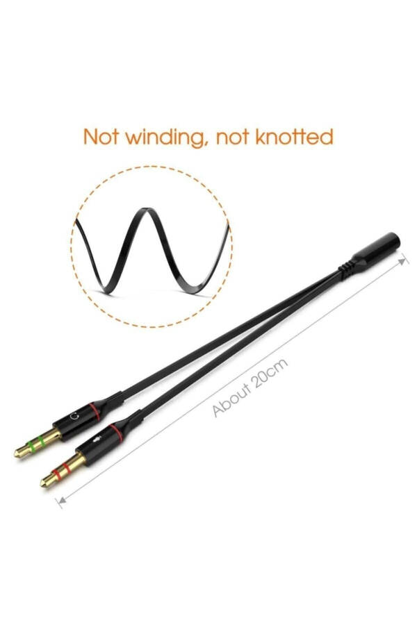 Derwell 3.5 Mm Aux Quloqchin Mikrofon Konvertori Birlashtiruvchi Kabel Konvertori Adapteri - 10