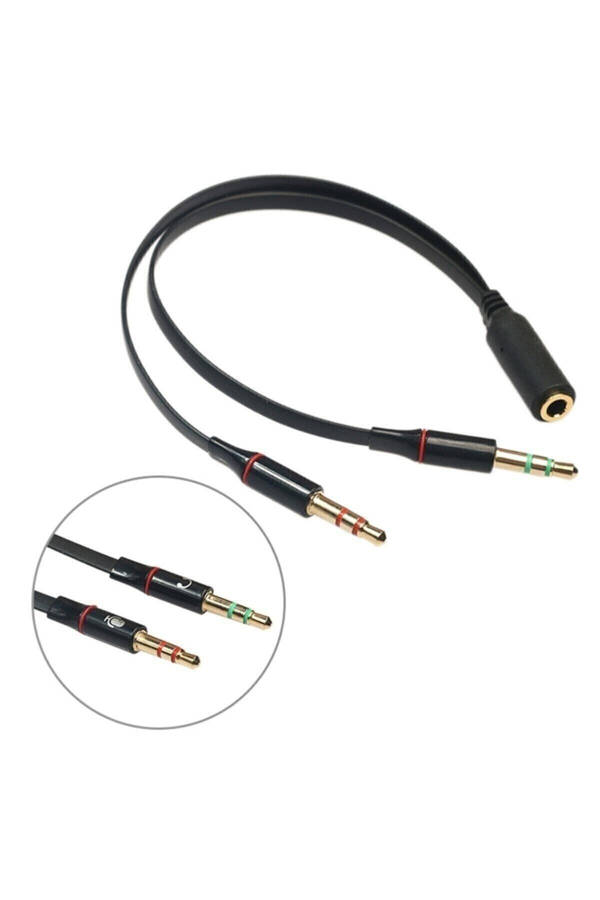 Derwell 3.5 Mm Aux Quloqchin Mikrofon Konvertori Birlashtiruvchi Kabel Konvertori Adapteri - 4