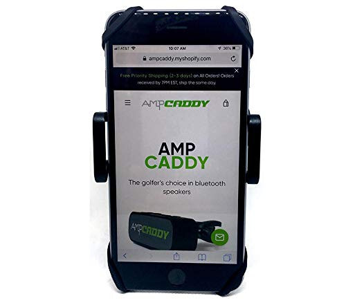 Держатель для телефона Ampcaddy с зажимом - Универсальный держатель для мобильных телефонов для велосипеда, лодки, автомобиля, гольф-кара и коляски, подходит для iPhone, Samsung, Google, Motorola, LG, Lenovo устройств 4.1'' - 6.2'' - 2