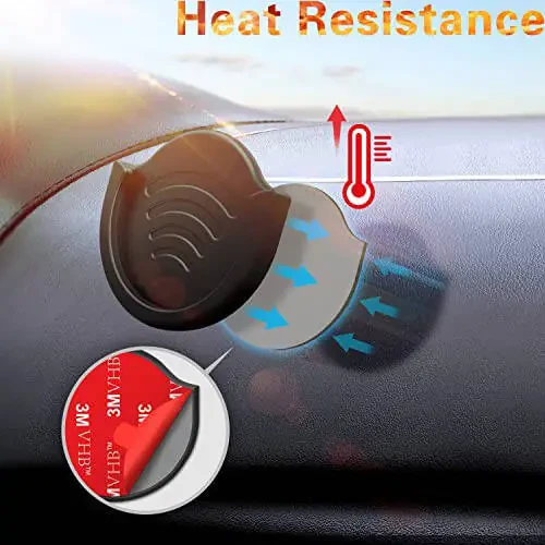 Держатель для телефона Pop-Tech Car Grips, 2 шт., для пользователей с складной рукояткой / сокетом, с 3M клейкой лентой, для использования на приборной панели, дома, столе, стене - черный - 2