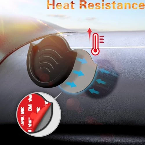 Держатель для телефона Pop-Tech Car Grips, 2 шт., для пользователей с складной рукояткой / сокетом, с 3M клейкой лентой, для использования на приборной панели, дома, столе, стене - черный - 5