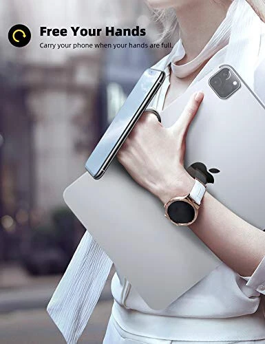 Держатель для телефона с кольцом для пальца - подставка для телефона Lamicall, металлический крюк для захвата работает с магнитным креплением для автомобиля, совместим с iPhone 15 14 13 12 Mini 11 Pro Max Plus, аксессуары для смартфонов черный - 3