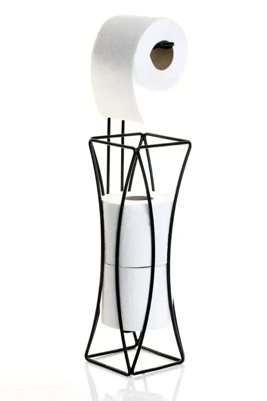Держатель для туалетной бумаги из нержавеющей стали с запасным рулоном, черный - HAGEN