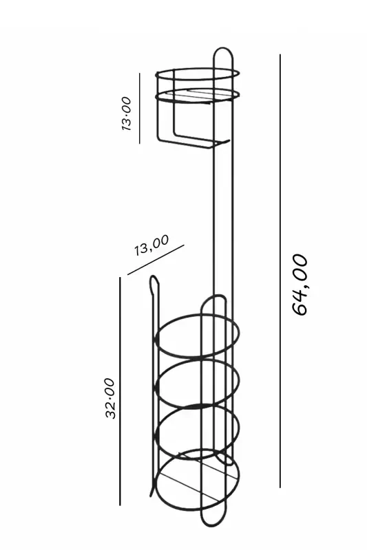 Держатель для туалетной бумаги, металлический, с запасным рулоном. - 6