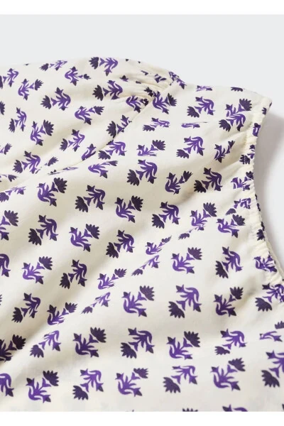 Desenli Asimetrik Bluz - 7