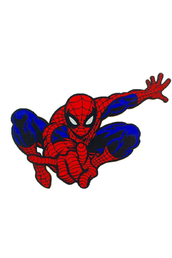 Desenli Led Aydınlatmalı Ahşap Gece Lambası, Çocuk Ve Bebek Odası Dekoru - Spiderman Deseni - 5