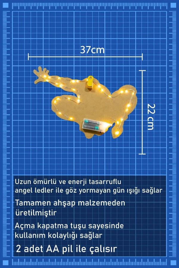 Desenli Led Aydınlatmalı Ahşap Gece Lambası, Çocuk Ve Bebek Odası Dekoru - Spiderman Deseni - 6