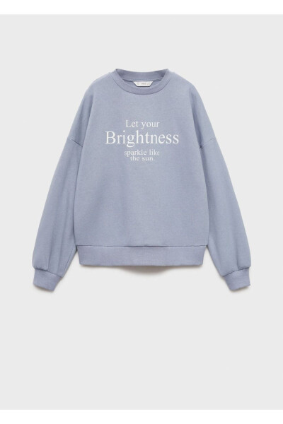 Desenli pamuklu sweatshirt - 1