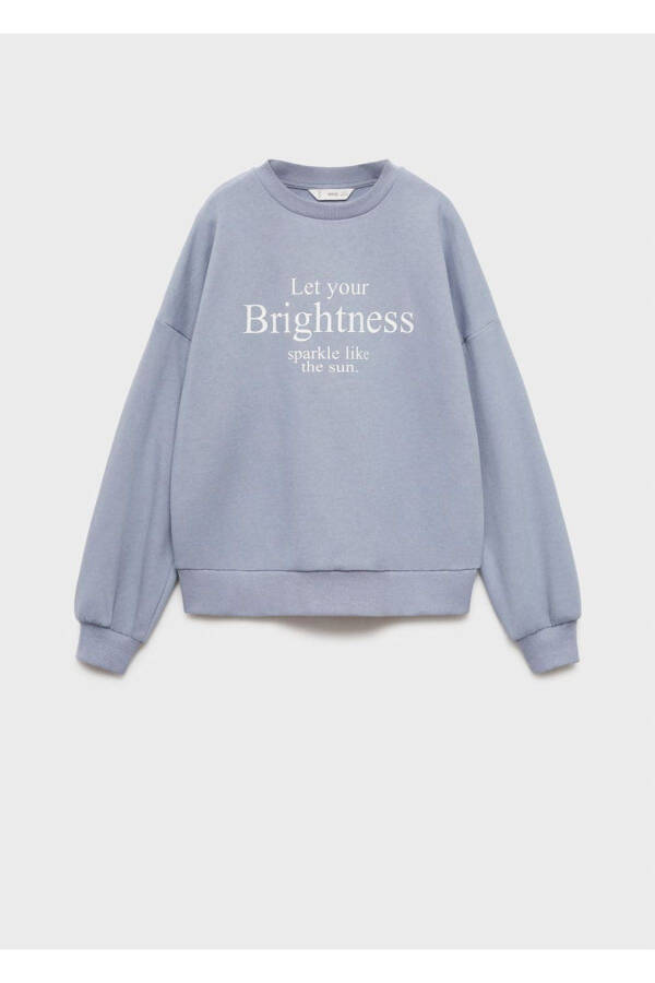 Desenli pamuklu sweatshirt - 1